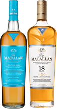 Macallan Edition 6 and Macallan Triple Cask 18 Year Old Single Malt Whisky Bundle 2 x 700ml